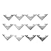 SNNplapla Vintage White Silver Edge Guard Case Book Scrapbook Album Jewelry Box Corner Decorative Box Table Cabinet Trunk Protector Solid Metal Furniture 12 pcs