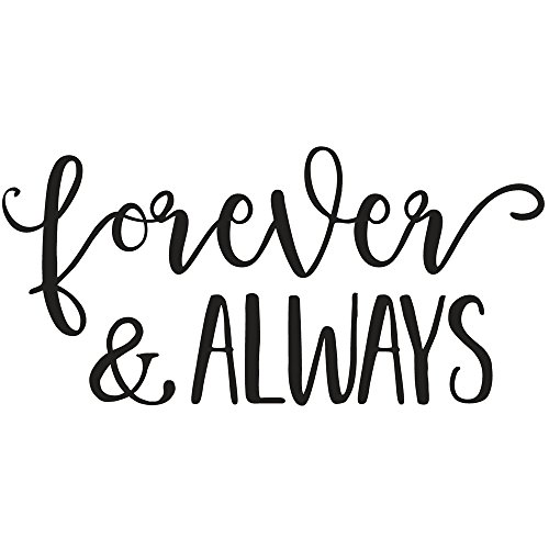 Rayher 29123000 Wood Mounted Rubber Stamp Featuring The Phrase Forever & Always, Stamps Wedding, Crafting, Card Making Scrapbooking, 12cm x 6cm