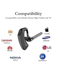 AUXBLUE Auriculares Bluetooth inalámbricos manos libres Auriculares Activo Cancelación de Ruido Doble Digital MIC Teléfono Celular Camión Oficina de Negocios (Negro)