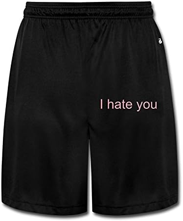 Top1VA I Hate You Performance Basic Cotton Pocket Breathable Athletic Running Shorts Sweatpants Gifted For Men