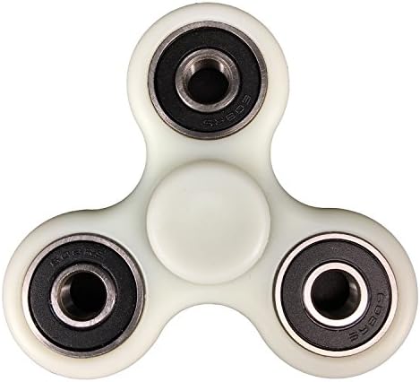 Wilker Hands Tri-Spinner Fidget Toy Stress Reducer-Keep you away from a moment of inattention, keep the depth of thinking, last more than 2 mins (Luminous silver)
