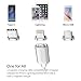 Keymao Magnetic Phone Charger Charging Cable Type-C Micro USB Lightning 3-in-1 Adapters With 1 Holder Pack for Android iPhone Devices Nylon Braided (Silver)