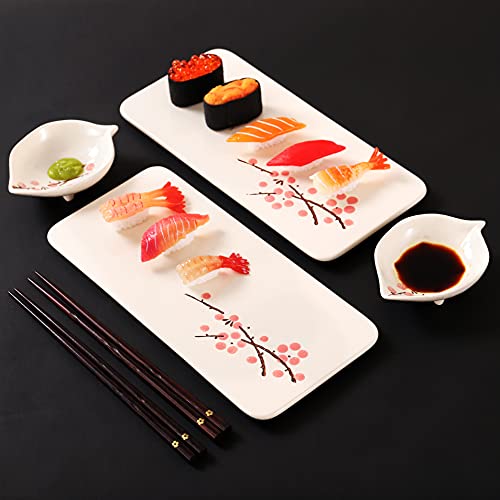 Japanese-sushi-plate-set-10-inch-rectangle-ceramic-sushi-dishes-sushi-set-with-2-japanese-dishes-and-2-dipping-dishes-and-2-pairs-of-chopsticks-sushi-serving-set-for-2