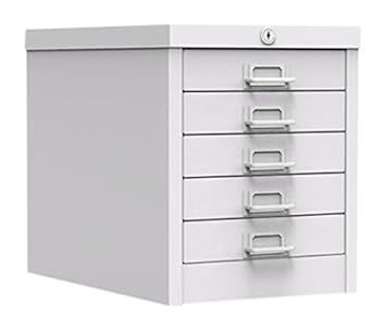 Simply Office Mult5dlgr 5 Drawer Locking Multi Drawer Light Grey