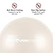 URBNFit Exercise Ball (Multiple Sizes) for Fitness, Stability, Balance & Yoga - Workout Guide & Quick Pump Included - Anti Burst Professional Quality Design (White, 55CM)