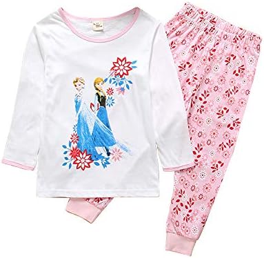 子供 キッズ ルームウェア パジャマ バスローブ Tシャツ アナと雪の女王 可愛い 柔らかい 綿 上下セット 女の子 春秋冬 ガールズ 長袖 ベビー服 肌着 90cm A 寝巻き 部屋着 国内正規品