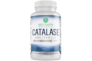 Best Earth Naturals Catalase Supplement 10,000 with Saw Palmetto, Biotin, Fo-Ti, PABA - Hair Supplements for Strong Hair - 60 Capsules