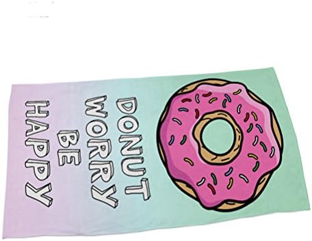LanS Active Printed Quick-drying Beach Towels Donuts Fashion Polyester Beach Towel 3D Digital Printed Bathrobes Towels