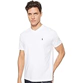Polo Ralph Lauren Men's Classic Fit V-Neck T-Shirt (White (Navy Pony), L