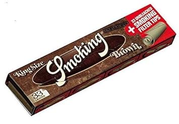 Smoking Paper + Tips BROWN King Size (Pack of 3 Booklets)