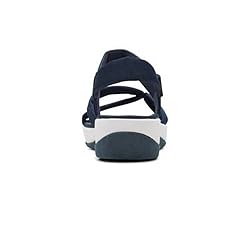Clarks Women's Ankle-Strap Sandal, Navy, 7.5