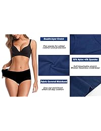 Wetopqueen - Bragas de algodón suave transpirables sin costuras, elásticas, cintura baja