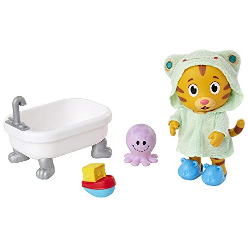 Daniel Tiger's Neighborhood Bath Time Daniel Tiger Figure is 7" Tall – Articulated Neck, Arms ...