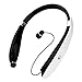 Bluetooth Headphones, Foldable Bluetooth Headset with Retractable Earbuds, Noise Cancelling Stereo Neckband Wireless Headset 16 Hours Playtime, V4.1, Built-in Mic