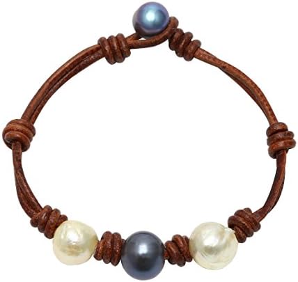 Yunhan Pearl Bracelet Genuine leather for women jewelry AA-Grade 7.8''