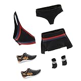 MonkeyJack 1:6 Outfits Cheerleading Uniform Set for Hot Toys Phicen Female Action Figure Black