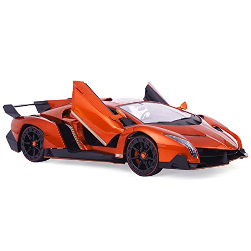 Brand New 1/14 Lamborghini Veneno Electric Sport Radio Remote Control RC Car Orange Gift - Thumbnail 3