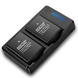 BESTON 2-Pack EN-EL14 / EN-EL14a Battery Packs and USB Charger for Nikon D3100 D3200 D3300 D3400 D3500 D5100 D5200 D5300 D5500 D5600 DF Coolpix P7000 P7100 P7700 P7800 Cameras