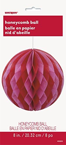 Amscan party decoration, 8", Red & Pink