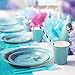 Farelot Mermaid Party Supplies Pack: Girls Mermaid Birthday Party Decorations - Deluxe 191 Piece Kit with Banner, Tablecloth, Plates, Cutlery, Gift Bags, Balloons, Party Hats and Decor - Serves 16
