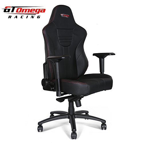 GT-Omega-Racing-MASTER-XL-Sedia-da-ufficio-ideale-per-i-gamer-in-pelle-colore-nero