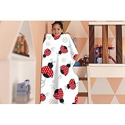 Red Ladybug Cartoon Pattern Blanket Super Soft