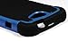Bastex Double Layer Hard Hybrid Gel Case / Cover for HTC One S - Black & Blue