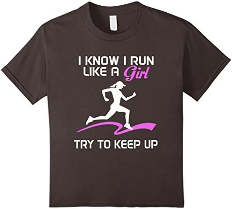 unisex-child i know i run like a girl Tshirt 6 Asphalt