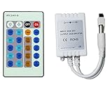 Xking IRC240-S 24 Key IR Remote Led Dimmer Controller for 5050 3528 5630 Single Color Flexible Led Strip Rope lights Dimmerï¼Œ12v 6a,DC5.52.1mm port