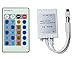 Xking IRC240-S 24 Key IR Remote Led Dimmer Controller for 5050 3528 5630 Single Color Flexible Led Strip Rope lights Dimmer，12v 6a,DC5.5*2.1mm port