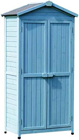 屋外収納小屋 無垢材小屋 木製道具用小屋 4層構造 間仕切り空間33 8