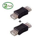 WAREHOUSEDEALS USB Female to Female (USB_F-USB_F) Adapter Coupler Plug (2 Pack) - WDLLC