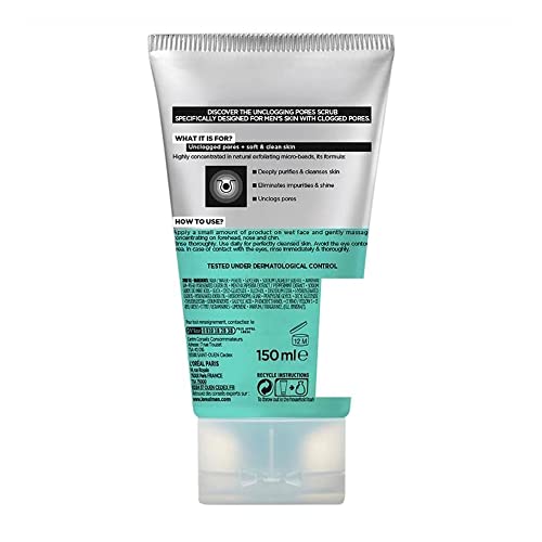 L’OREAL PARIS MEN EXPERT FACE SCRUB, HYDRA ENERGETIC DEEP EXFOLIATING FACE WASH FOR MEN 100 ML