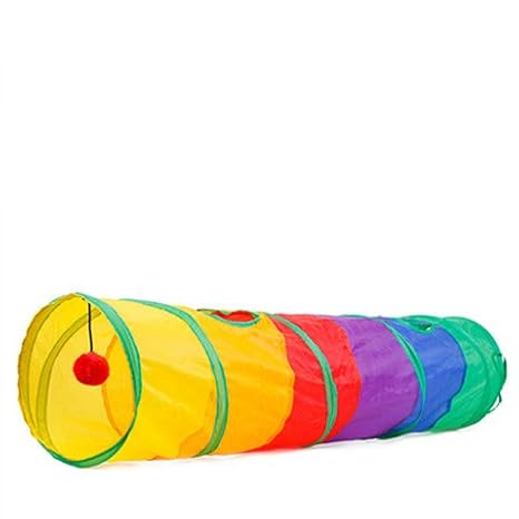 CHUER Katzen Hunden Spielzeug, Katzenspielzeug Hundenspielzeug Haustier Kleintier Spiel Tunnel Katzentunnel Faltbarer Spieltu