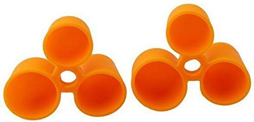 Chige Pencil Grips,Silicone Ergonomic Writing Three Fingers and Handle Style Pencils Training Grip Holder for Kids Students (Orange)