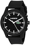 Lacoste Men's '12.12-TECH' Quartz Plastic and Rubber Smart Watch, Color:Black (Model: 2010881)