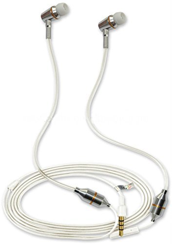 KINDEN Radiation Free Air Tube Headsets with Microphone for Cell Phones White Color(New Updated)