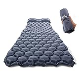 ZOOOBELIVES Ultralight Sleeping Pad with Pillow– Inflatable Camping Mat for Backpacking, Traveling and Hiking, Compact and Portable Multiple Color Options