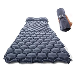 ZOOOBELIVES Ultralight Sleeping Pad with Built-in Pillow, Inflatable Camping Mattress for Backpacking, Traveling and…