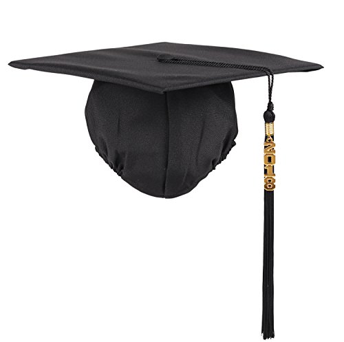 UIALECG Graduation Unisex Matte Adult Graduation Cap with Tassel 2018