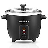 Elite Gourmet ERC006SS 6-Cup Electric Rice Cooker