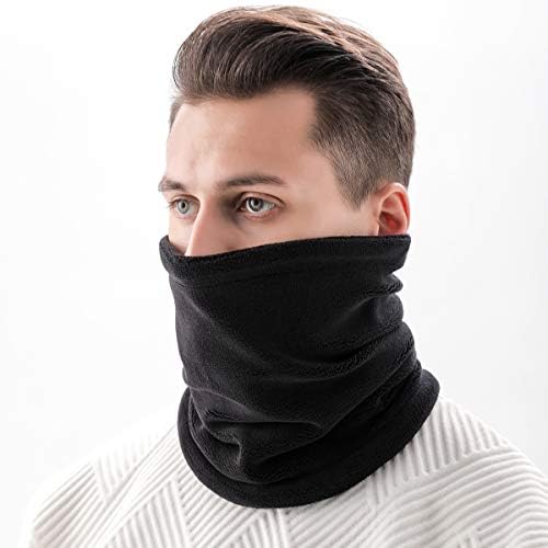 Winter neck gaiter in breathable fabric, providing warmth, priced at $10.99.