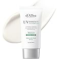 d'alba Piedmont Italian White Truffle Waterfull Mild Sunscreen, Vegan, Mineral Sunscreen, BROAD SPECTRUM SPF 50+ Non-Nano Suitable for Sensitive Skin, Korean Skin Care (1.69 fl. oz)