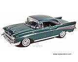 Motormax 1957 Chevy Bel Air Hard Top 1/18 Diecast Model Car Green