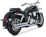 Vance and Hines Big Shots Staggered Chrome Full System Exhaust for Honda 2003-0 - One Size