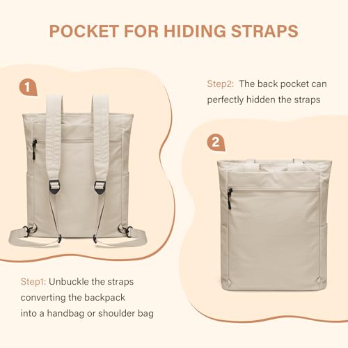GOLF SUPAGS Foldable Backpack Convertible 2 in 1 Daypack Casual Travel Bag Woman Man Backpack Multifunction Work College Leisure Travel
