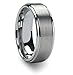 8mm Flat Brushed Matte Wedding Bands Tungsten Carbide Ring Comfort Fit