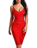 Bshare Women's V Neck Bandage Bodycon Dresses BH14369-1
