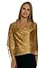 ShineGlitz Shawls and Wraps for Evening Dresses, Metallic Glitter Shawls for Women, Sparkling Wedding Metallic Gold Shawl Gift