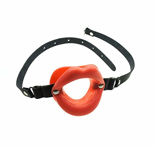 The Bondage Locker Silicone Opening Mouth Gag, Red